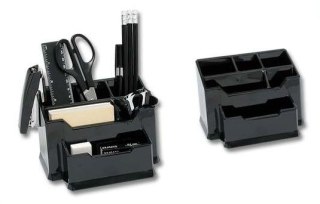 Sdm Przybornik na biurko czarny plastik Sdm