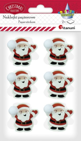 Titanum Naklejki świąteczne Craft-Fun Series Mikołaj z pomponem Titanum (LL-004)