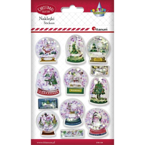 Titanum Naklejki świąteczne Craft-Fun Series kule śnieżne Titanum (EVB-04)