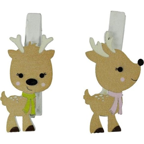 Titanum Ozdoba drewniana Craft-Fun Series klamerki XMAS renifery Titanum (AQE19118-3)