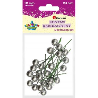 Titanum Ozdoba na piku Craft-Fun Series kulka srebrna Titanum (16088B)