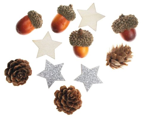 Titanum Zestaw dekoracyjny Craft-Fun Series szyszki, żołędzie, gwiazdki Titanum (23BR1204-61)