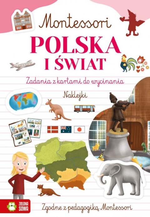 Zielona Sowa Książeczka edukacyjna Montessori. Polska i świat Zielona Sowa