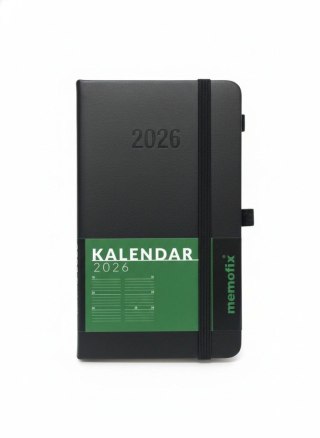Antra Kalendarz książkowy (terminarz) 2026 MEMOFIX TDW A5 Antra (CZARNY)