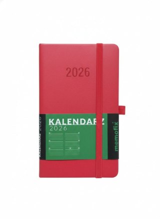 Antra Kalendarz książkowy (terminarz) 2026 MEMOFIX TDW A6 Antra (czerwony)