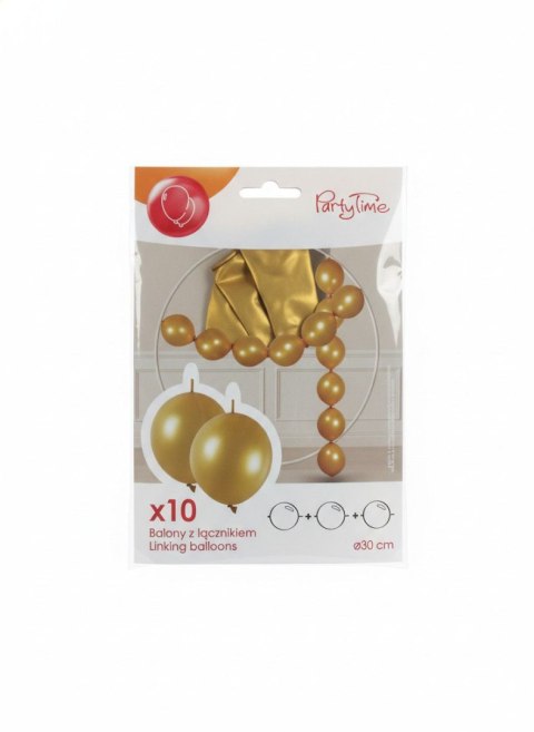 Arpex Balon gumowy z łącznikiem (10 szt.) złoty Arpex (KB7627)