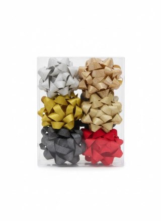 Farro Gwiazda ozdobna brokat 10cm mix 12 szt Farro