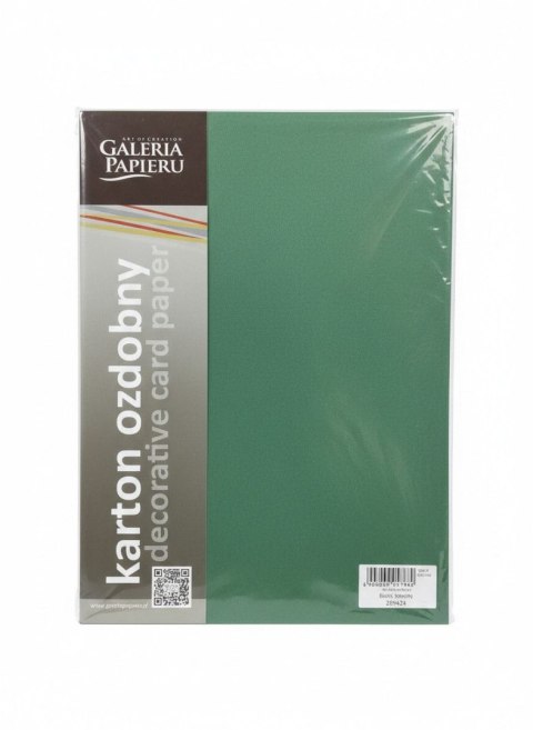 Galeria Papieru Papier ozdobny (wizytówkowy) Brillo A4 Zielony 200g Galeria Papieru (205424)