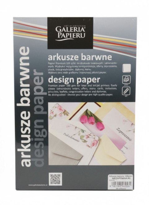 Galeria Papieru Papier ozdobny (wizytówkowy) barwne arkusze niezapominajki A4 Galeria Papieru (234610)