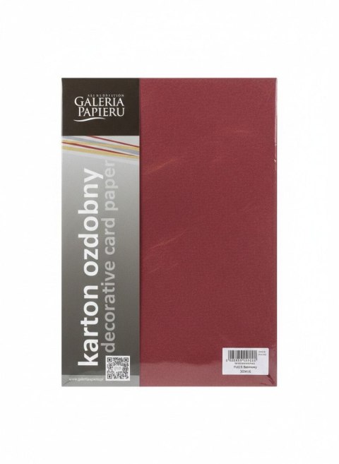 Galeria Papieru Papier ozdobny (wizytówkowy) flash A4 bordowy 200g Galeria Papieru (205416)