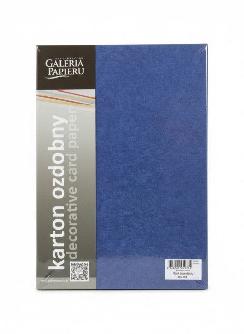 Galeria Papieru Papier ozdobny (wizytówkowy) flash A4 granatowy 200g Galeria Papieru (205404)