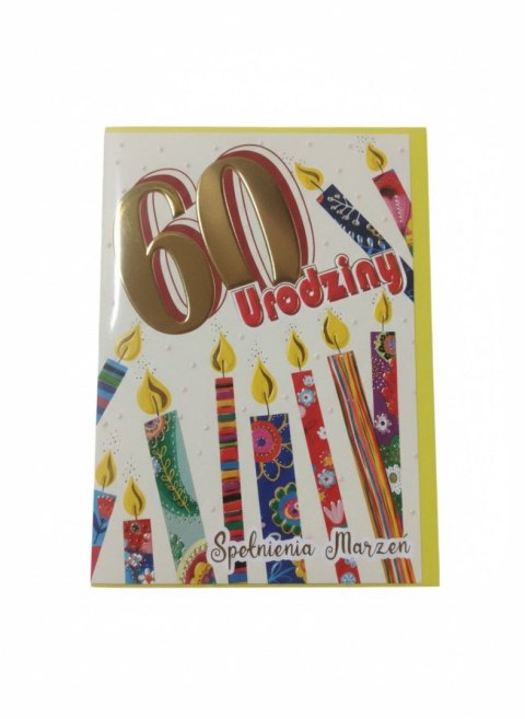 Henry Kartka składana Karnet A5 60 świeczki A5 Henry (5908451982522)