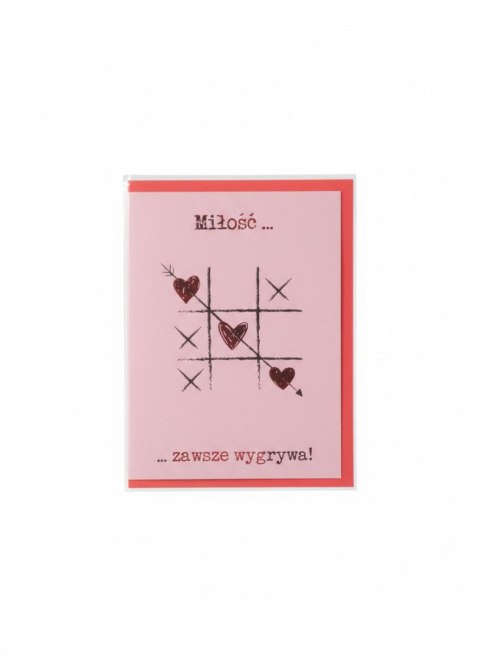Henry Kartka składana B6 Karnet B6 Walentynki kółko i krzyżyk Henry (5905701483761)