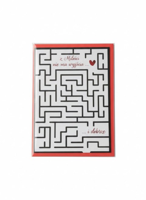 Henry Kartka składana Karnet B6 Walentynki labirynt B6 Henry (5908451981228)