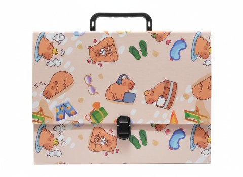 Penmate Teczka kartonowa na klips KAPIBARA PLAŻA t0119 Z RĄCZKĄ A4 mix Penmate (TT9230)