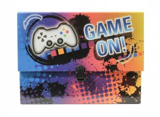 VauPe Teczka kartonowa na zatrzask game on z rączką 10cm A4 mix VauPe (366/92)