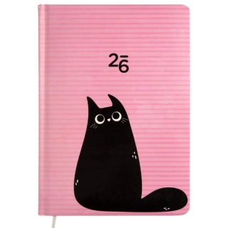 ALBI KALENDARZ TYGODNIOWY B6 czarny kot 2026