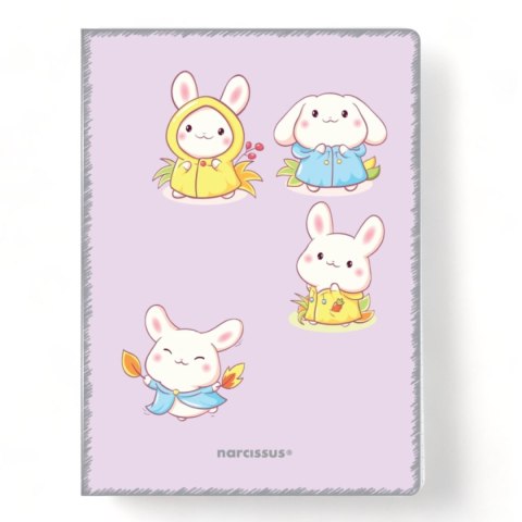 Narcissus Zeszyt A4 PP Kawaii 32k. 80g krata Narcissus