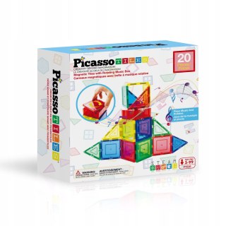 Orbico Sp. Z O.o. Klocki magnetyczne PICASSO TILES Muzyczny Zestaw 20 Elementów Orbico Sp. Z O.o. (PTE20)