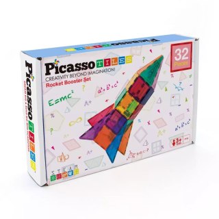 Orbico Sp. Z O.o. Klocki magnetyczne PICASSO TILES Zestaw Rakieta 32 Elementy Orbico Sp. Z O.o. (PTE32)