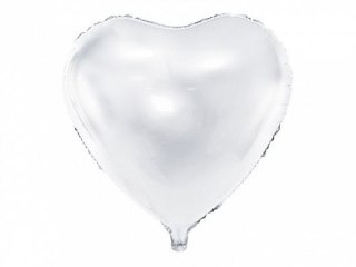 Partydeco Balon foliowy Serce, 45cm, białe 18cal Partydeco (FB9M-008)