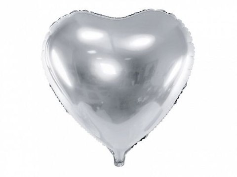 Partydeco Balon foliowy Serce, 61cm, srebrne 24cal Partydeco (FB23M-018)