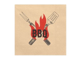 Partydeco Serwetki BBQ mix papier [mm:] 330x330 Partydeco (SP33-112)