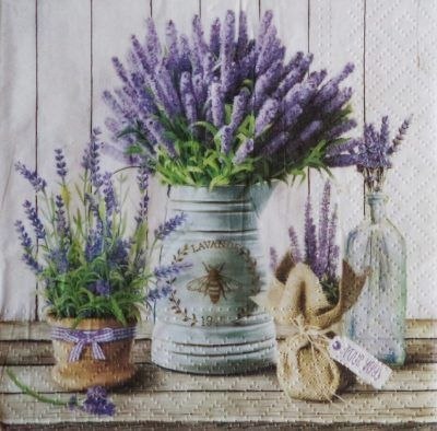 Paw Serwetki Lavender in Bucket mix bibuła [mm:] 330x330 Paw (SDL122500)