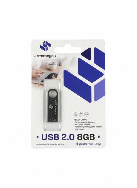 Storange Pendrive slim grafit 8GB Storange (STORANPENS8GBGR2.0)