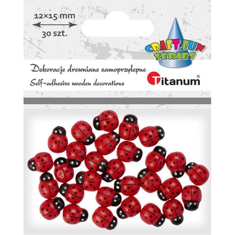 Titanum Ozdoba drewniana Craft-Fun Series drewniane biedronki Titanum (12x15mm)