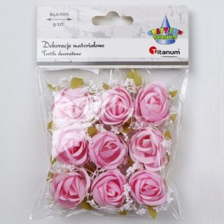 Titanum Ozdoba materiałowa Craft-Fun Series róże z gipsówką Titanum (25YX0902-10)