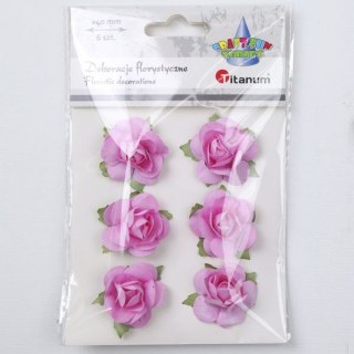 Titanum Ozdoba papierowa Craft-Fun Series róże na druciku Titanum (25YX0902-12)