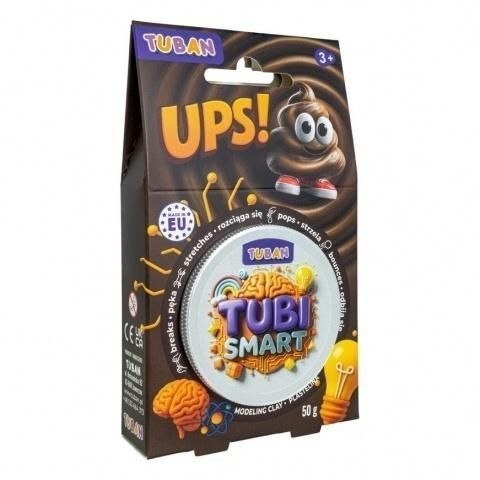 Tuban Plastelina 1 kol. Tubi Smart Ups! brązowa 50g Tuban (TU8489)