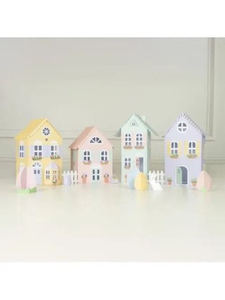 Arpex Ozdoba wielkanocna Wiosenne domki DIY (4 szt.) Arpex (WN8358)