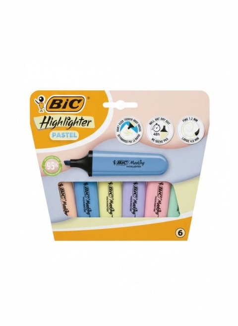 Bic Zakreślacz 6szt wkład mix Bic (302809)