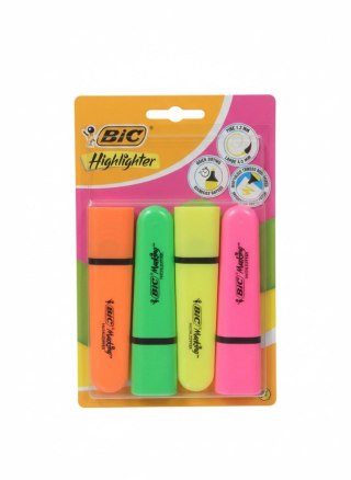 Bic Zakreślacz neonowe 4 sztuki wkład mix 1,7-4,7mm Bic (517952)