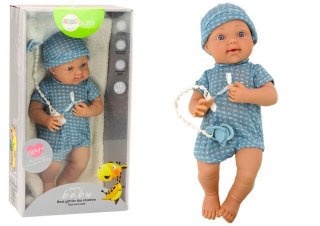 Lean Lalka Bobas w Niebieskim Ubranku Czapeczka Smoczek Kołderka [mm:] 390 Lean (19554)