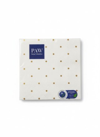 Paw Serwetki Lunch Golden Dots light blue papier [mm:] 330x330 Paw (SDL144005)