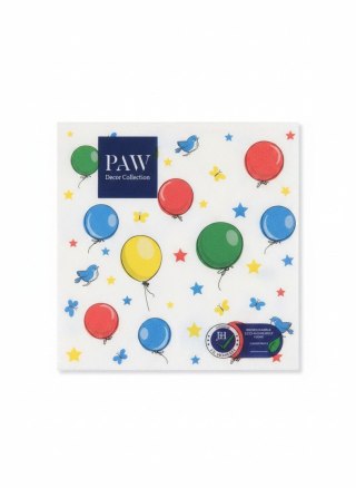 Paw Serwetki Lunch Party Balloons mix papier [mm:] 330x330 Paw (SDL000101)