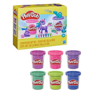 Playdoh Masa plastyczna dla dzieci Ciastolina 6pak błyszczących kolorów mix Playdoh (F9932)