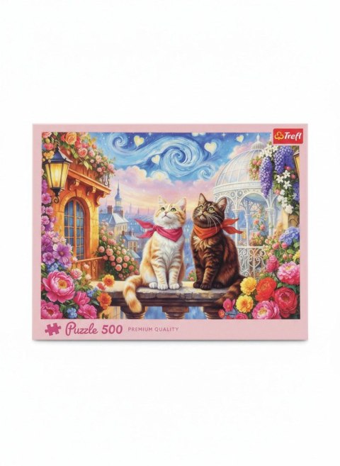 Trefl Puzzle Zakochane mruczki 500 el. Trefl (37553)