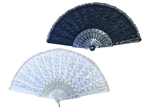 Adar Wachlarz koronkowy 2 kolory, 23cm Adar (630376)