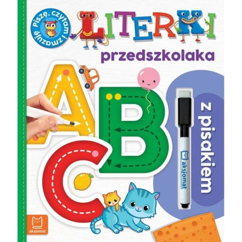 Aksjomat Książka dla dzieci A, B, C. Literki przedszkolaka z pisakiem. Piszę, czytam i zmazuję Aksjomat