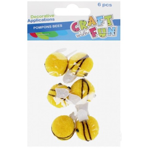 Craft With Fun Pompony żółte 6 szt Craft With Fun (521621)