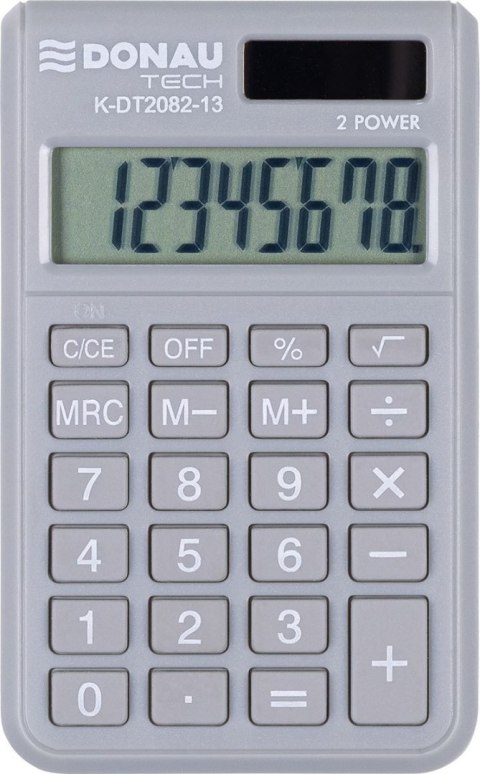 Donau Tech Kalkulator kieszonkowy jasnoszary Donau Tech (K-DT2082-13)