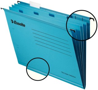Esselte Teczka zawieszkowa A4 z 4 przekładkami niebieski karton 210g Esselte (93133)