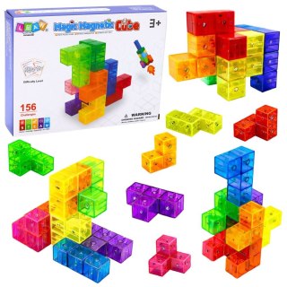 Lean Klocki magnetyczne Układanka Magic Cube 156 Kart Z Wyzwaniami 9 el. Lean (19710)