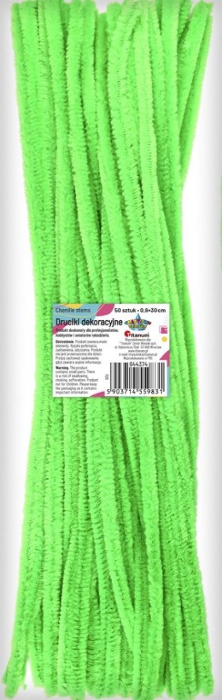 Titanum Drucik Craft-Fun Series kreatywny kolor: zielony jasny 300mm 50 szt Titanum (T09)