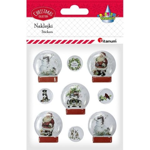 Titanum Naklejki świąteczne Craft-Fun Series kule śnieżne Titanum (4697-4)