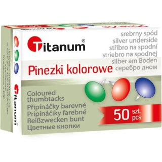 Titanum Pinezki kolorowe kolor: mix 50 szt Titanum